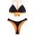 Top Iza (Reg) / Calcinha Asa Delta Semi Fio/ Preto | Laranja Neon