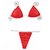 Top Cortininha /calcinha Bronze Semi Fio/ Vermelho | Branco - loja online