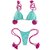 Top Noa (Dupla Face) / Calcinha AD Amarrar (SF) (c/pompom) Semi Fio/ Piscina | Rosa Pink - comprar online