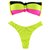 Top Wendy /calcinha Asa Delta Semi Fio/ Amarelo Neon | Preto e Rosa Neon - comprar online