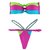 Top Wendy / Calcinha Josy (Semi Fio)/ Rosa Pink | Verde neon - Azul BB