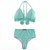 Top Lolla /calcinha Hot Pant Semi Fio/ Azul Piscina