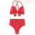 Top Lolla /calcinha Hot Pant Semi Fio/ Vermelho Vivo - comprar online