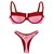 Top Adriana / Calcinha Wendy (Semi Fio) / Rosa BB | Vermelho Vivo