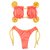 Top Agnes (SF) /calcinha AD Regulável (SF) Semi Fio/ Coral Neon | Amarelo Neon (Lycra) - comprar online