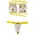 Top Agnes (Pico) / Calcinha Pepi Semi Fio/ Girassol fundo Branco | Amarelo