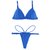 Top Iza / Calcinha Kassy Semi Fio/ Azul Royal