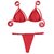Top Jhu / Calcinha Bronze Semi Fio/ Vermelho Vivo - comprar online