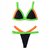 Top Jade /calcinha Jade Semi Fio/ Preto | Verde Neon-Laranja Neon - comprar online