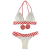 Top Lolla /calcinha Lolla Semi Fio/ Branco | Vermelho - Visc inK  Moda Praia