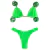 Top Noa / calcinha Asa Delta Semi Fio/ Verde Neon | Preto - comprar online