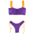 Top Mary Babadinho /calcinha Borboleta (Reg) Semi Fio/ Berinjela | Laranja Neon - Visc inK  Moda Praia