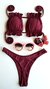 Top Agnes (Pico) /calcinha Asa Delta Semi Fio/ Marsala - comprar online