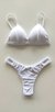 Top Iza / Calcinha Asa Delta Semi Fio/ Branco | AD ( Branca - Flamingo)