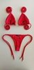 Top Patent /calcinha Patent Semi Fio/ Vermelho Vivo | Preto - comprar online