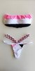 Top Luma /calcinha Josy Semi Fio/ Branco | Rosa BB e Preto