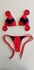 Top Patent /calcinha Patent Semi Fio/ Vermelho Vivo | Preto