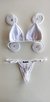 Top Noa / calcinha Bronze Semi Fio/ Branco - comprar online