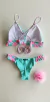 Top Lolla /calcinha Noa Semi Fio/ Piscina| Rosa BB - comprar online