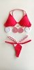 Top Kelly /calcinha Josy Semi Fio/ Vermelho | Branco