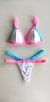 Top Jade /calcinha Jade Semi Fio/ Branco - Rosa BB|Azul BB