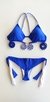 Top Kelly /calcinha Tita Semi Fio/ Azul Royal | Branco - comprar online