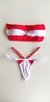 Top Luma / Calcinha Josy Semi Fio/ Branco | Vermelho