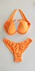 Top Aro (Tradicional) /calcinha Borboleta Semi Fio/ Laranja Neon