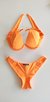 Top Aro (Tradicional) /calcinha Borboleta Semi Fio/ Laranja Neon - comprar online