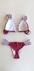 Top Josy /calcinha Nina Semi Fio / Marsala | Branco - comprar online