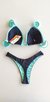 Top Yara /calcinha Asa Delta Semi Fio/ Preto | Azul Piscina - comprar online