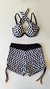 Top Aro (Amarrar) /calcinha Shortinho / Zig ZAg | Preto