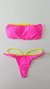 Top Faixa /calcinha Kassy Semi Fio/ Rosa Neon| Amarelo Neon