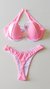 Top Aro (Amarrar) / calcinha Asa Delta Semi Fio/ Rosa BB | Branco