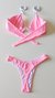 Top Aro (Amarrar) / calcinha Asa Delta Semi Fio/ Rosa BB | Branco na internet