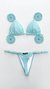Top Noa / calcinha Bronze Semi Fio/ Azul Piscina - comprar online