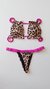 Top Agnes /calcinha Pepi Semi Fio/ Onça | Rosa Pink - comprar online