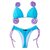 Top Noa / Calcinha AD Regulável Semi Fio/ Azul BB | Rosa Neon - Visc inK  Moda Praia