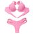Top Aro (Amarrar) /calcinha 2Tira Semi Fio/ Rosa BB