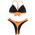 Top Iza (Reg) / Calcinha Asa Delta Semi Fio/ Preto | Laranja Neon - Visc inK  Moda Praia