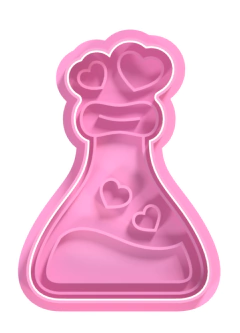 Frasco con corazones