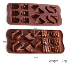 Molde de silicona bombones y jabones zapato cartera abanico - comprar online