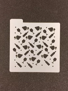 Stencil Vino Uvas