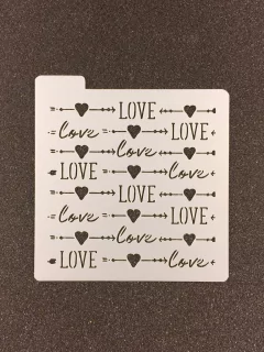 Stencil Love con Flecha
