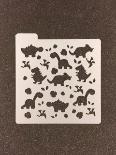 Stencil Dinosaurios grandes con mix