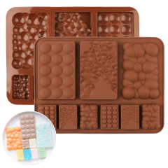 Molde tableta 3 chocolates grandes 6 minis