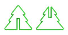 Arbol de Navidad para armar de 12 cm