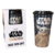Vaso Star Wars YODA con tapa café y packaging