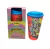Vaso Fluo con tapa café y packaging