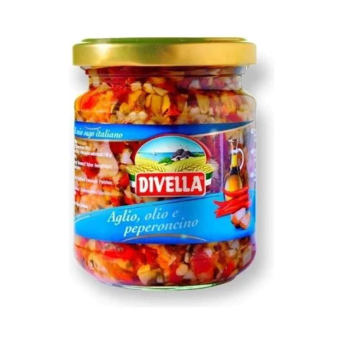 Salsa Divella Aglio Olio e Peperoncino Italia 190g